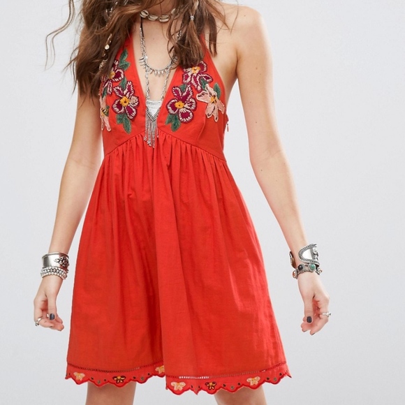 Free People Dresses & Skirts - NWT! Free People Love and Flowers Halter Minidress